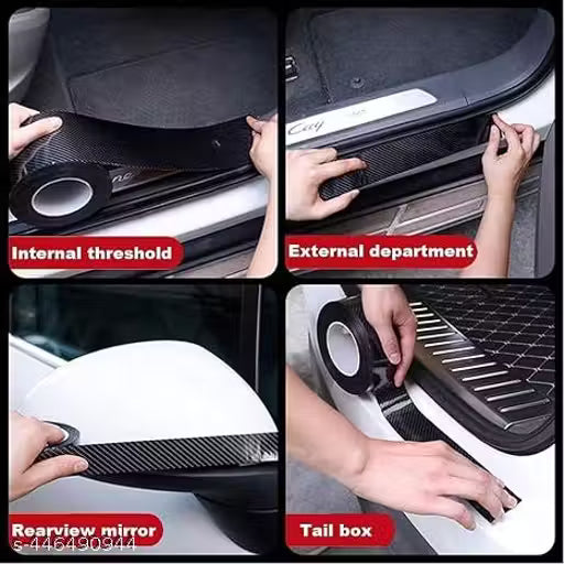 YAKHU THREAD Carbon Fibre High Gloss Anti Scratch Black Carbon Fiber Paint Protection Film Tape Ppf For Car Protection And Decoration - 2 Inches X 5 Meters