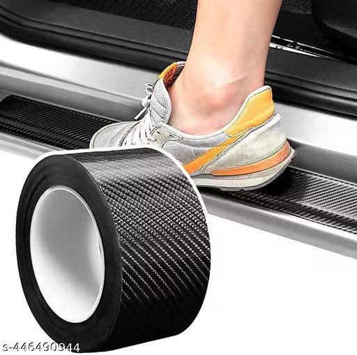 YAKHU THREAD Carbon Fibre High Gloss Anti Scratch Black Carbon Fiber Paint Protection Film Tape Ppf For Car Protection And Decoration - 2 Inches X 5 Meters