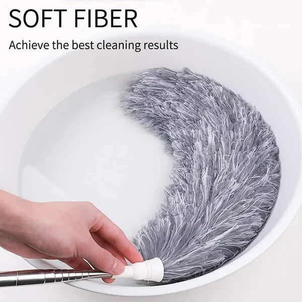 Extendable Microfiber Feather Duster - Telescopic Cleaning Brush for Dust, Cobwebs & Hard-to-Reach Areas (Pack of 1)