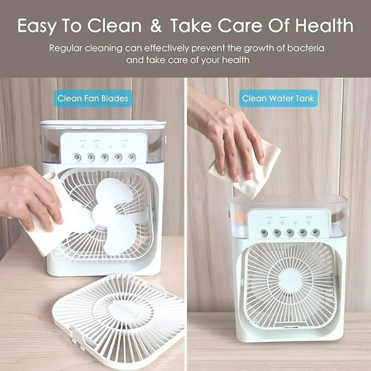 Magic Ice Cooler Mini Mist Cooler Ice Option 3 Fan Speed Usb Air Cooler